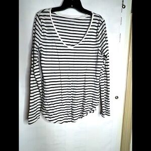 Old Navy Stripe Black & White Shirt